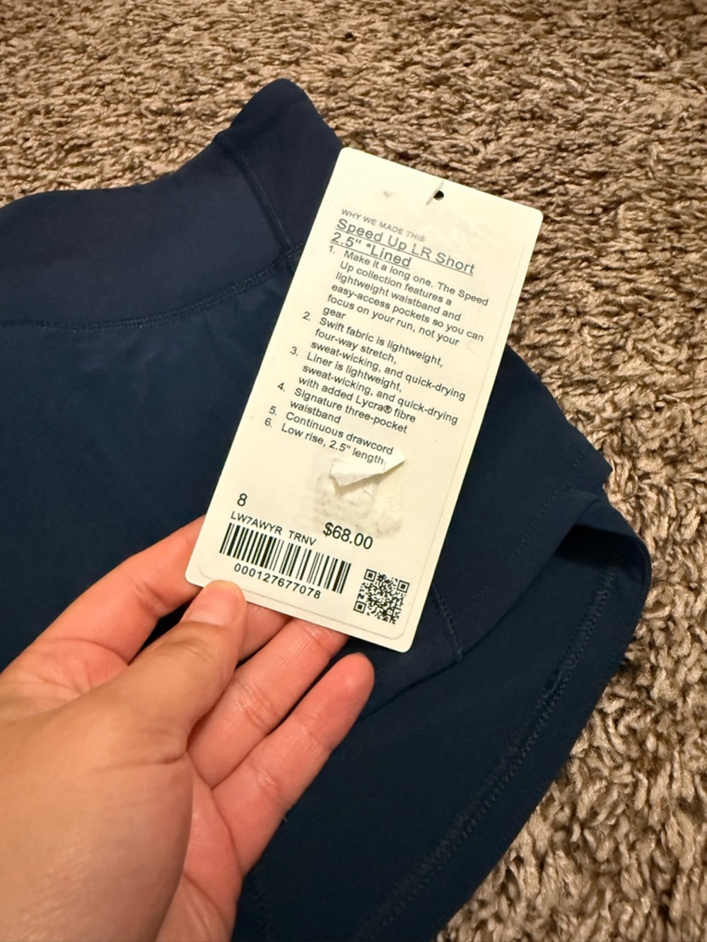 Lululemon Speed up LR Short 2.5” Lined in Navy Blue - Picture 2 of 6